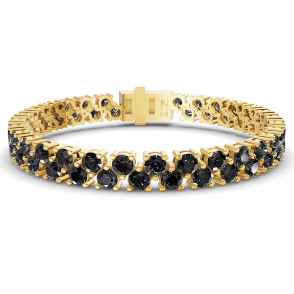 14kt Yellow Gold Isidora Round Double Row Lab Diamond Tennis Bracelet (4 Ct. Tw.) front image