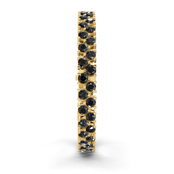 14kt Yellow Gold Isidora Round Double Row Lab Diamond Tennis Bracelet (4 Ct. Tw.) left