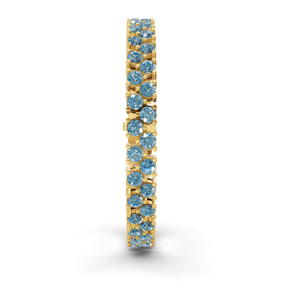 14kt Yellow Gold Isidora Round Double Row Lab Diamond Tennis Bracelet (4 Ct. Tw.) left
