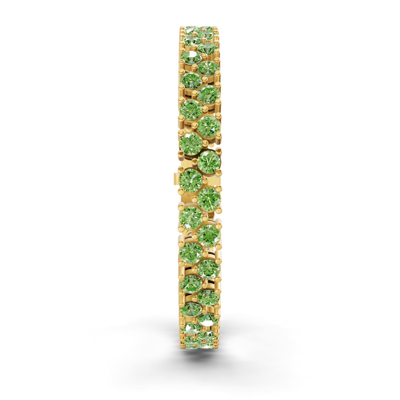 10kt Yellow Gold Isidora Round Double Row Lab Diamond Tennis Bracelet (3 Ct. Tw.) left