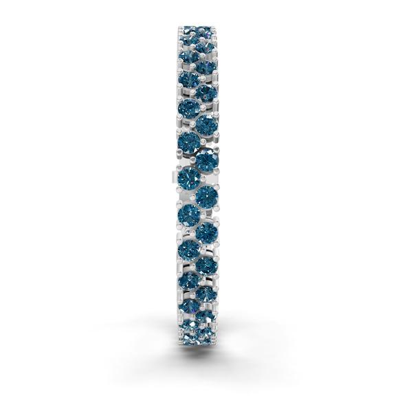 10kt White Gold Isidora Round Double Row Lab Diamond Tennis Bracelet (3 Ct. Tw.) left