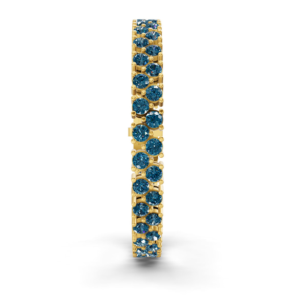 14kt Yellow Gold Isidora Round Double Row Lab Diamond Tennis Bracelet (4 Ct. Tw.) left