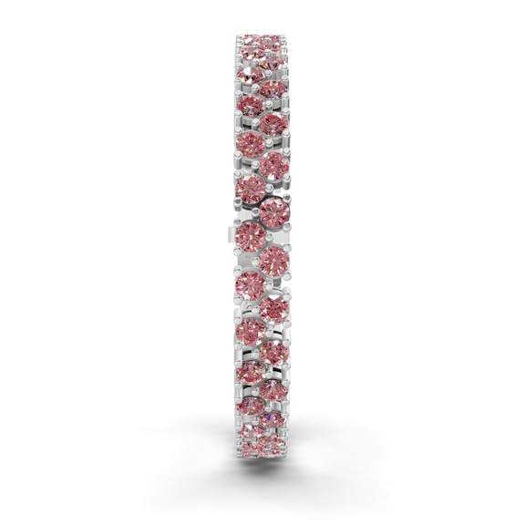 Platinum Isidora Round Double Row Lab Diamond Tennis Bracelet (4 Ct. Tw.) left