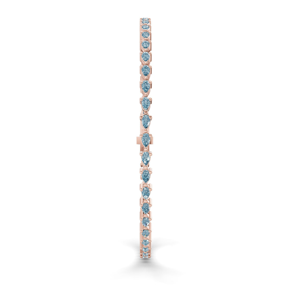 9ct Rose Gold Serene Pear Lab Diamond Tennis Bracelet (20 Ct. Tw.) standing product image one