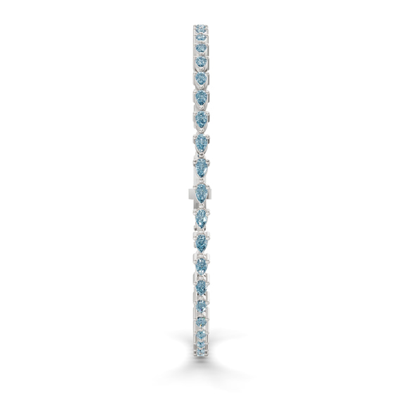 Platinum Serene Pear Lab Diamond Tennis Bracelet (20 Ct. Tw.) standing product image one