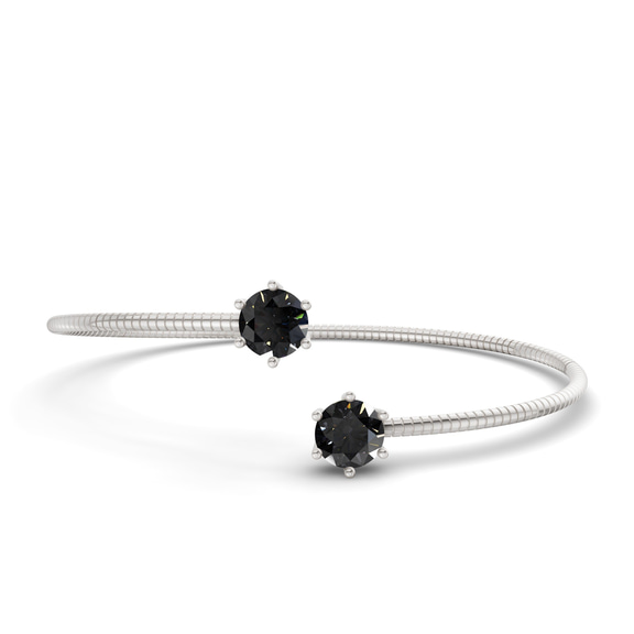 14ct White Gold Elora Flexi Lab Diamond Bangle Bracelet (1 Ct. Tw.) front image