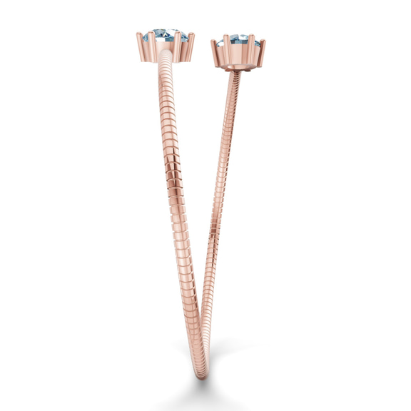 14kt Rose Gold Elora Flexi Lab Diamond Bangle Bracelet (4 Ct. Tw.) left