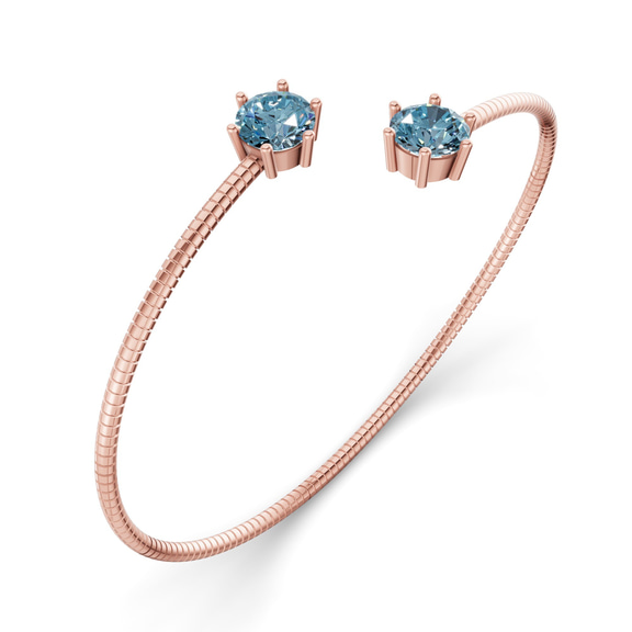 14kt Rose Gold Elora Flexi Lab Diamond Bangle Bracelet (4 Ct. Tw.) right