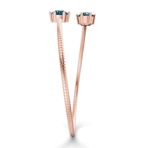 14kt Rose Gold Elora Flexi Lab Diamond Bangle Bracelet (3 Ct. Tw.) left