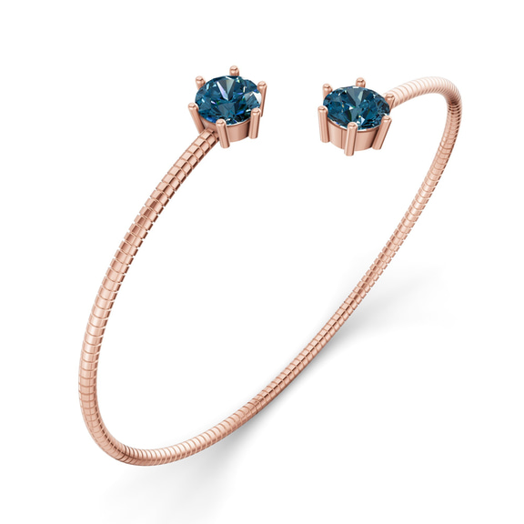 14kt Rose Gold Elora Flexi Lab Diamond Bangle Bracelet (3 Ct. Tw.) right