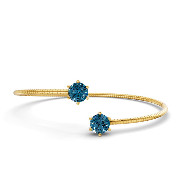 14ct Yellow Gold Elora Flexi Lab Diamond Bangle Bracelet (1 Ct. Tw.) front image