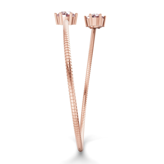 14kt Rose Gold Elora Flexi Lab Diamond Bangle Bracelet (1 Ct. Tw.) left