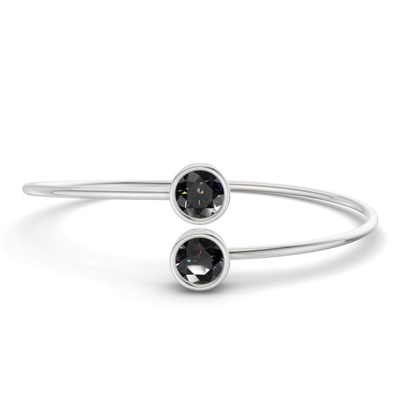 14kt White Gold Cleo Flexi Lab Diamond Bangle Bracelet (1 Ct. Tw.) front image