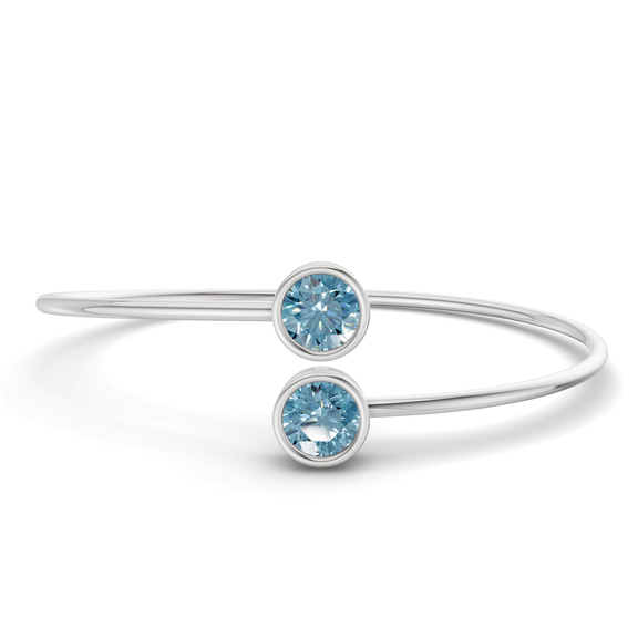 14kt White Gold Cleo Flexi Lab Diamond Bangle Bracelet (1 Ct. Tw.) front image