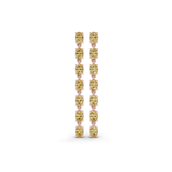 10kt Rose Gold Digitalis Fashion Lab Diamond Dangle Earrings (4 Ct. Tw.) front image