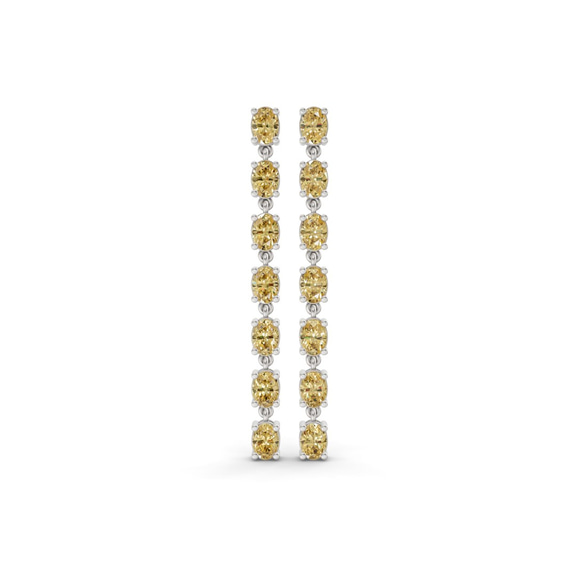Platinum Digitalis Fashion Lab Diamond Dangle Earrings (4 Ct. Tw.) front image