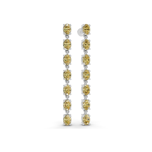 Platinum Digitalis Fashion Lab Diamond Dangle Earrings (4 Ct. Tw.) standing product image one