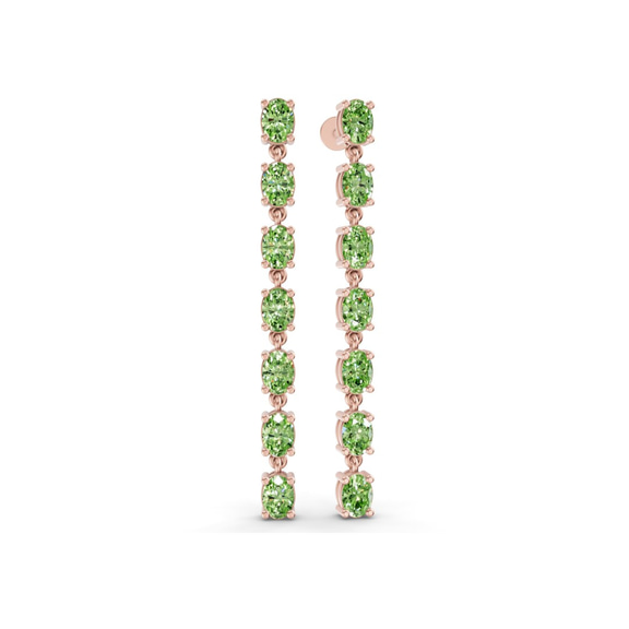10kt Rose Gold Digitalis Fashion Lab Diamond Dangle Earrings (1 Ct. Tw.) standing product image one