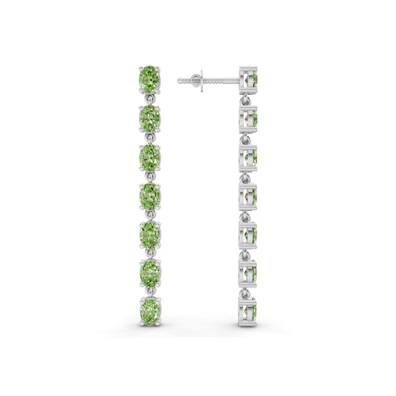 Platinum Digitalis Fashion Lab Diamond Dangle Earrings (1 Ct. Tw.) side right image one