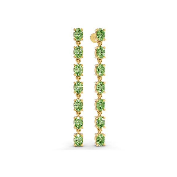 10kt Yellow Gold Digitalis Fashion Lab Diamond Dangle Earrings (1 Ct. Tw.) standing product image one