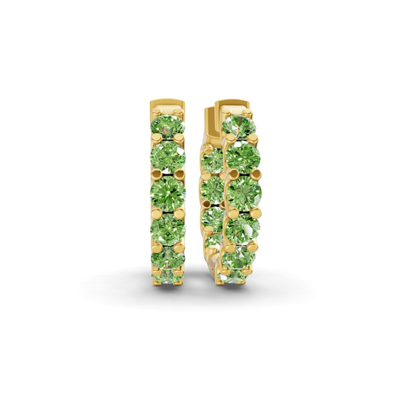 10kt Yellow Gold Sirena Round Lab Diamond Hoop Earrings (1 Ct. Tw.) front image