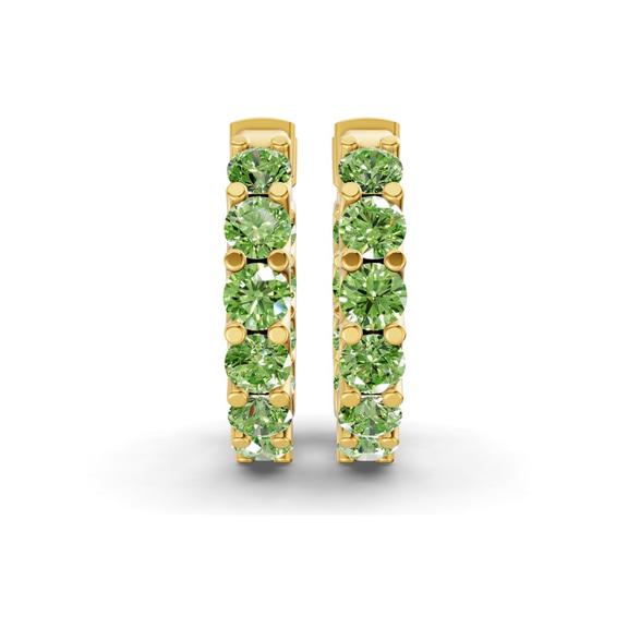 10kt Yellow Gold Sirena Round Lab Diamond Hoop Earrings (1 Ct. Tw.) side right image one