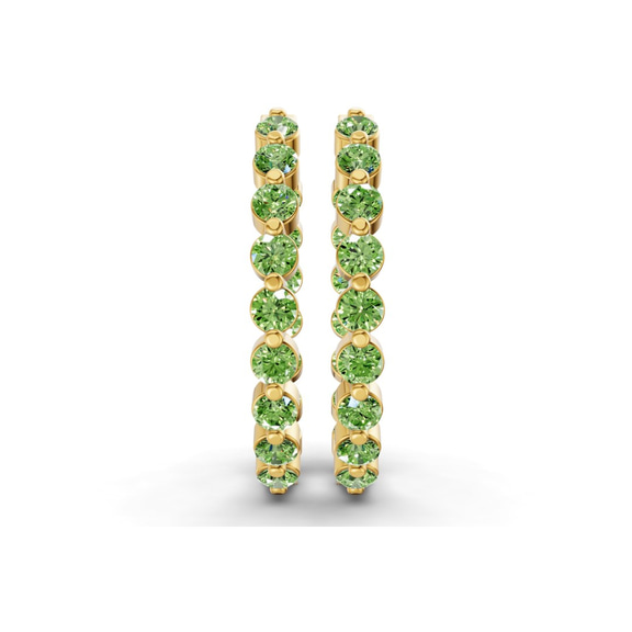 10kt Yellow Gold Rylee Round Lab Diamond Hoop Earrings (1 Ct. Tw.) right