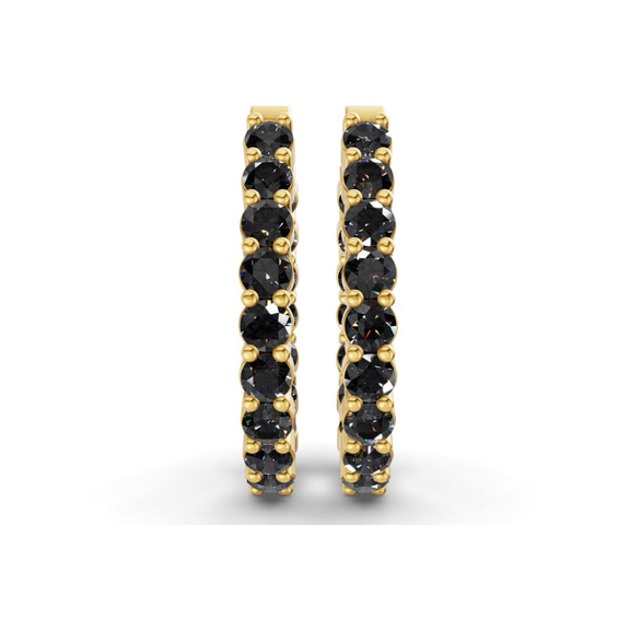 14kt Yellow Gold Isla Round Lab Diamond Hoop Earrings (2 Ct. Tw.) right
