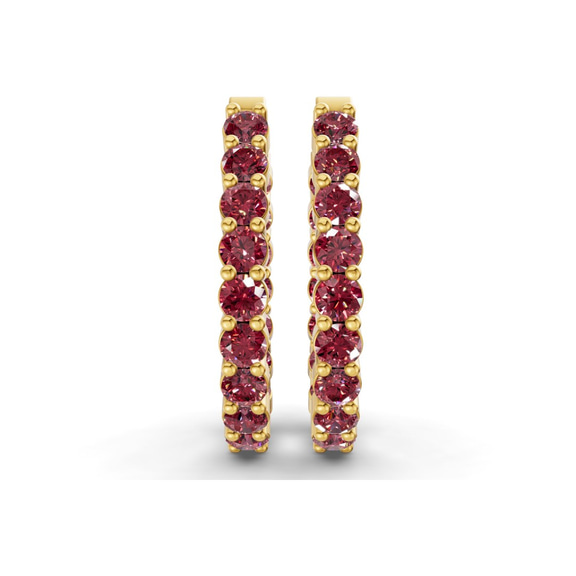 10kt Yellow Gold Isla Round Lab Diamond Hoop Earrings (1 Ct. Tw.) right
