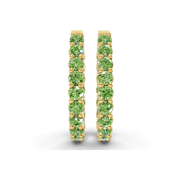 10kt Yellow Gold Isla Round Lab Diamond Hoop Earrings (1 Ct. Tw.) right