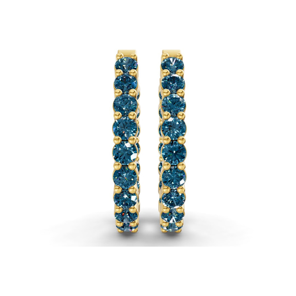 14kt Yellow Gold Isla Round Lab Diamond Hoop Earrings (1 Ct. Tw.) right