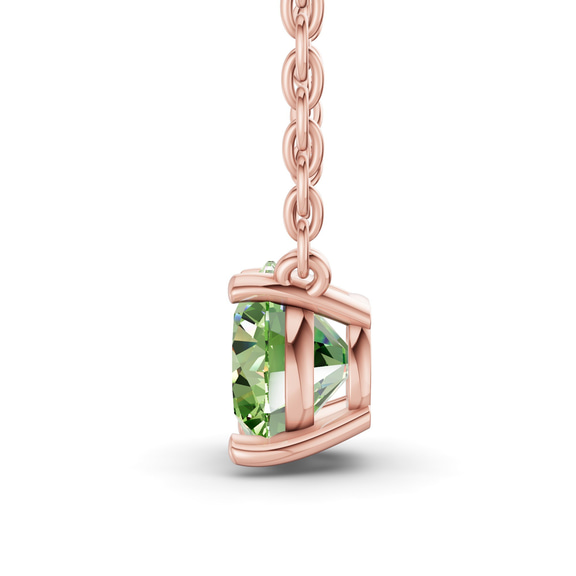 9ct Rose Gold Lluvia Round Lab Diamond Solitaire Necklace (1/2 Ct. Tw.) side right image one