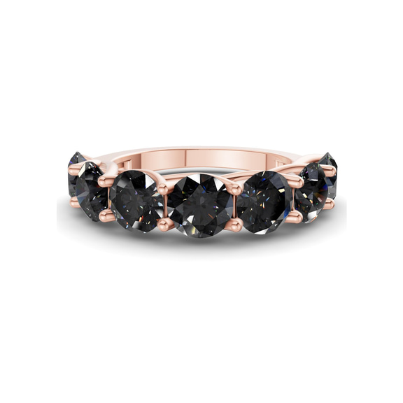 9ct Rose Gold Valentina Round Lab Diamond Anniversary Band (3 Ct. Tw.) front image