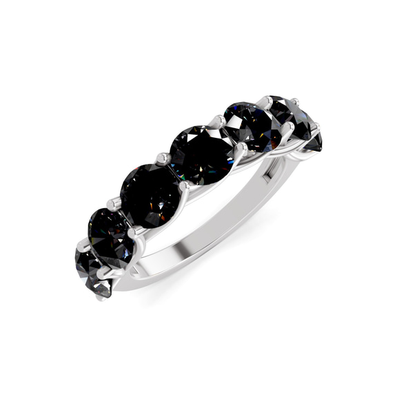 14kt White Gold Valentina Round Lab Diamond Anniversary Band (2 Ct. Tw.) side right image one