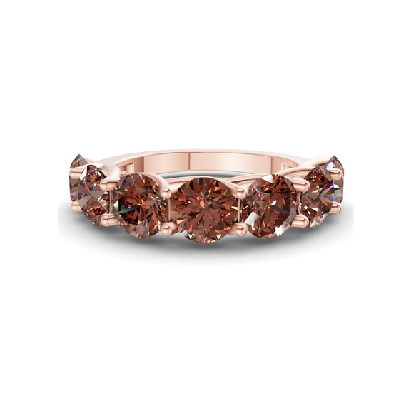 14kt Rose Gold Valentina Round Lab Diamond Anniversary Band (7 Ct. Tw.) front image