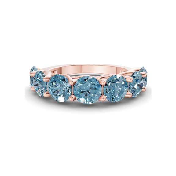 14kt Rose Gold Valentina Round Lab Diamond Anniversary Band (1/2 Ct. Tw.) front image