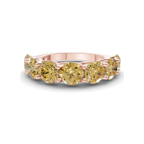 9ct Rose Gold Valentina Round Lab Diamond Anniversary Band (5 Ct. Tw.) front image