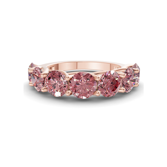 9ct Rose Gold Valentina Round Lab Diamond Anniversary Band (1 Ct. Tw.) front image