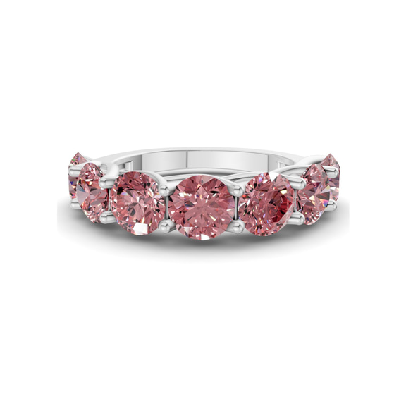 14ct White Gold Valentina Round Lab Diamond Anniversary Band (3 Ct. Tw.) front image