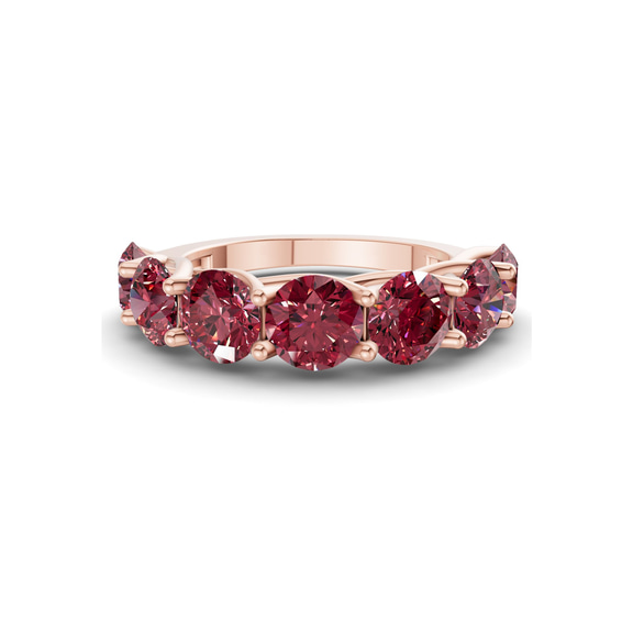 9ct Rose Gold Leandra Round Lab Diamond Anniversary Band (5 Ct. Tw.) front image