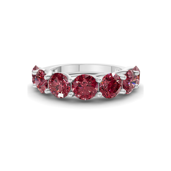 10kt White Gold Leandra Round Lab Diamond Anniversary Band (3 Ct. Tw.) front image