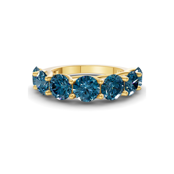 14kt Yellow Gold Leandra Round Lab Diamond Anniversary Band (1 Ct. Tw.) front image