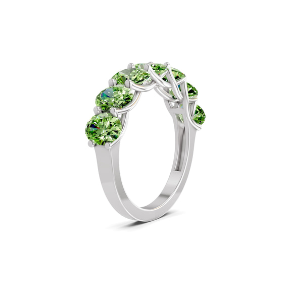 Platinum Maura Oval Lab Diamond Anniversary Band (2 Ct. Tw.) left