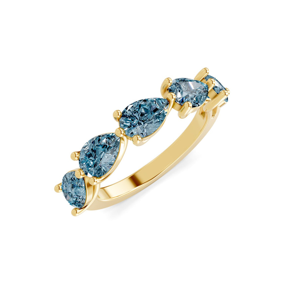 14kt Yellow Gold Penelope Pear Lab Diamond Anniversary Band (1/2 Ct. Tw.) side right image one