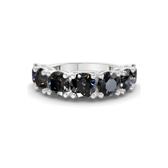 Platinum Adela Round Lab Diamond Anniversary Band (4 Ct. Tw.) front image