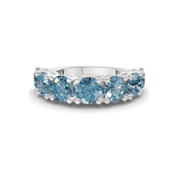 Platinum Adela Round Lab Diamond Anniversary Band (4 Ct. Tw.) front image