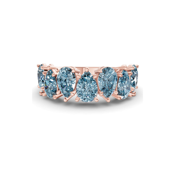 10kt Rose Gold Juana Pear Lab Diamond Anniversary Band (1 Ct. Tw.) front image