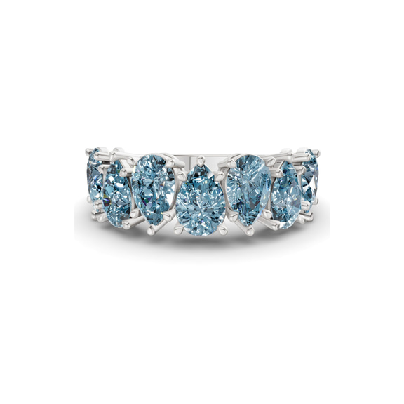 14kt White Gold Juana Pear Lab Diamond Anniversary Band (1 Ct. Tw.) front image