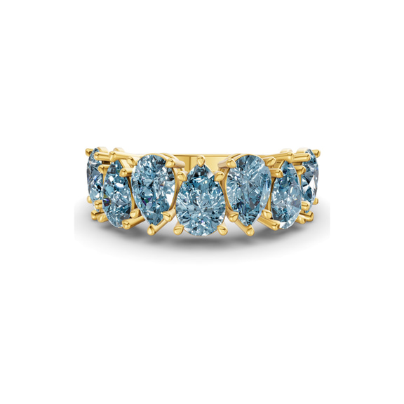 10kt Yellow Gold Juana Pear Lab Diamond Anniversary Band (1 Ct. Tw.) front image