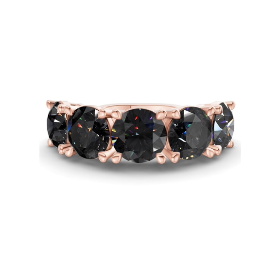 9ct Rose Gold Noella Round Lab Diamond Anniversary Band (1 Ct. Tw.) front image